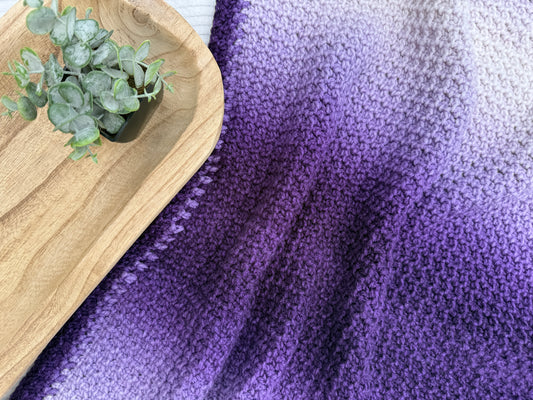 Simple Cluster Stitch Crochet Blanket