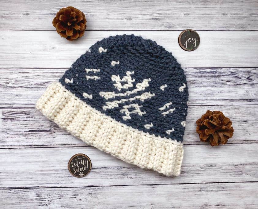 Snowflake Crochet Winter Hat