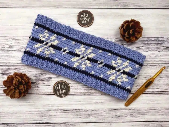 Snowflake Crochet Ear Warmer