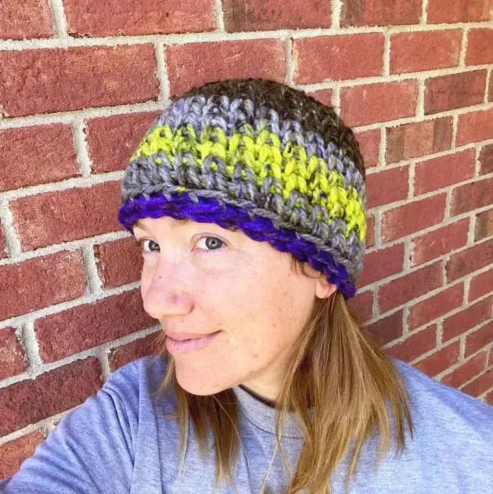 Waistcoat Stitch Crochet Hat