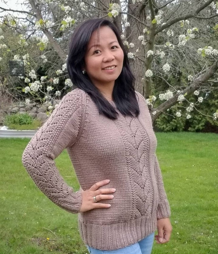 Touch of Lace Knit Sweater Pattern