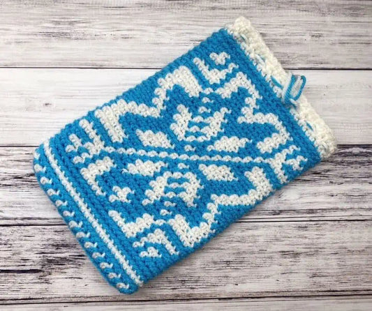 Snowflake Crochet Gift Bag