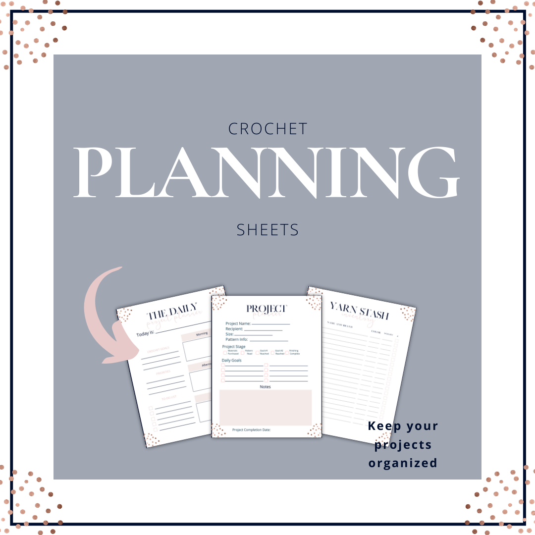 Rose Gold Digital Crochet Planner