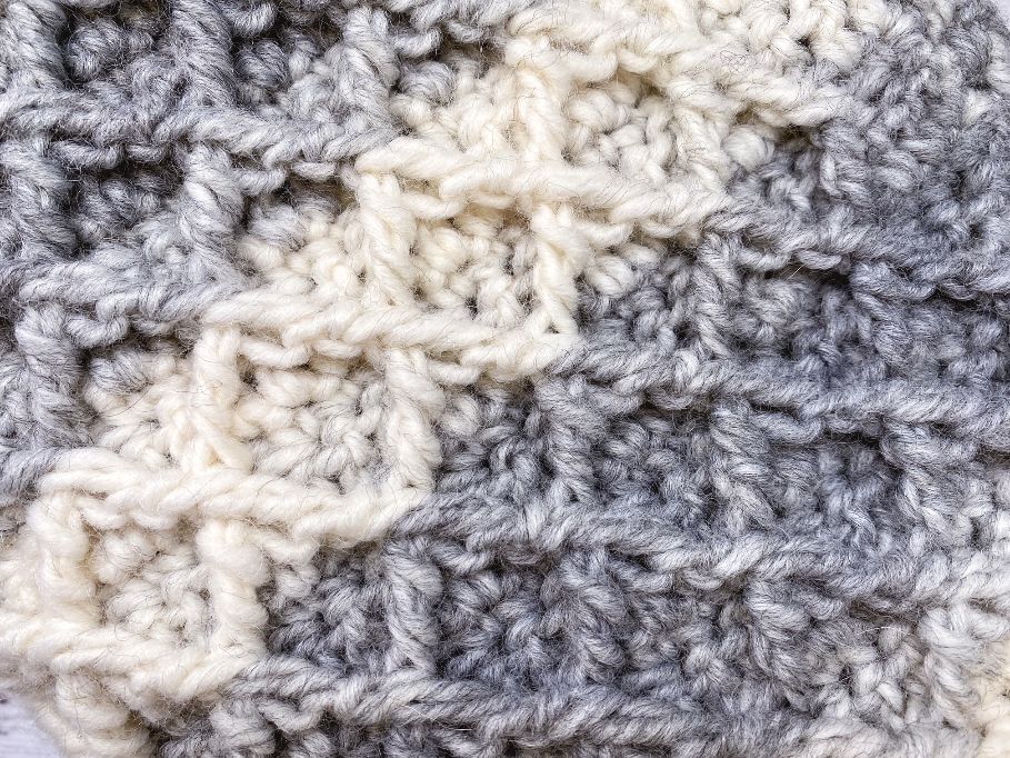 Diamond Stitch Crochet Blanket