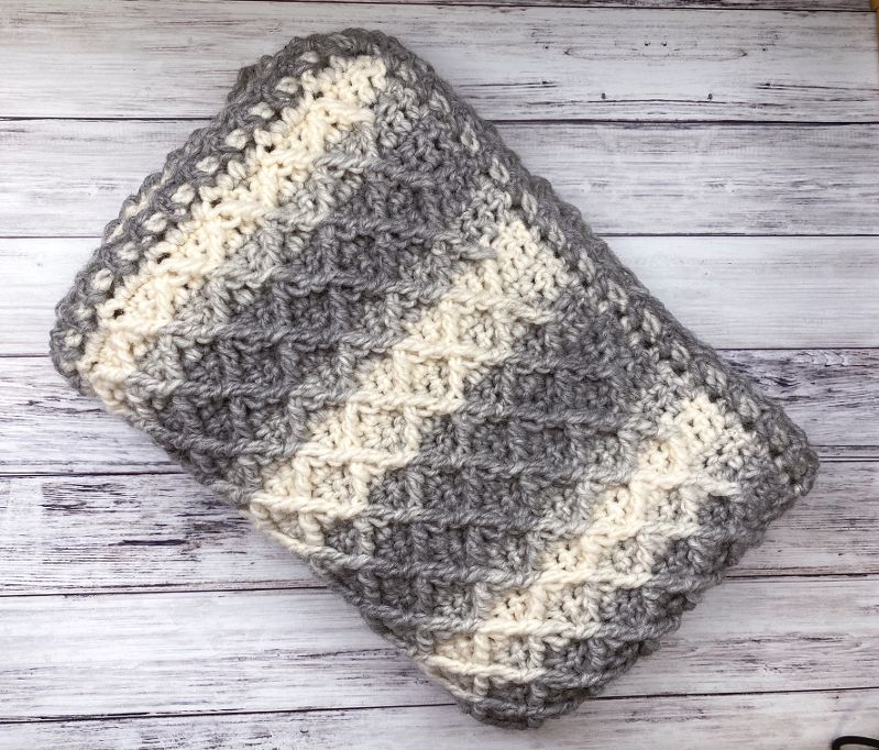 Diamond Stitch Crochet Blanket