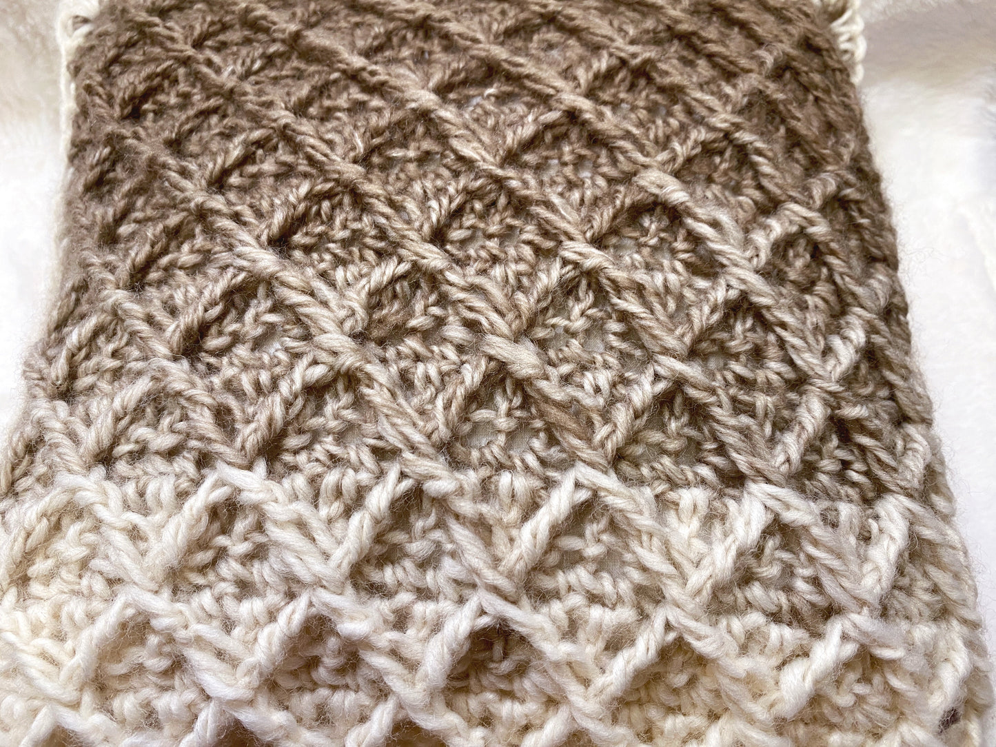 Diamond Stitch Crochet Pillow