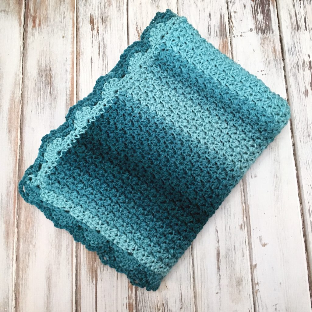 Gray Blue Skies Crochet Baby Blanket - Bernat Blanket Yarn - A More Crafty  Life