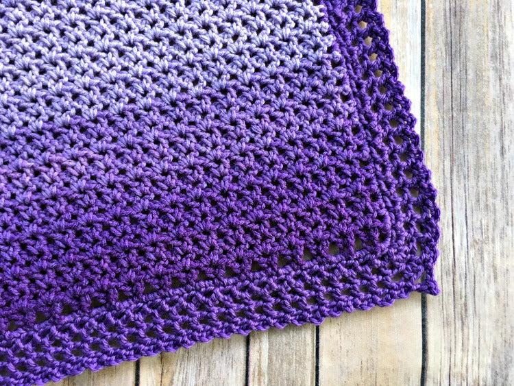 Purple Sweet Dreams Baby Blanket Crochet Pattern – Free - A More Crafty Life